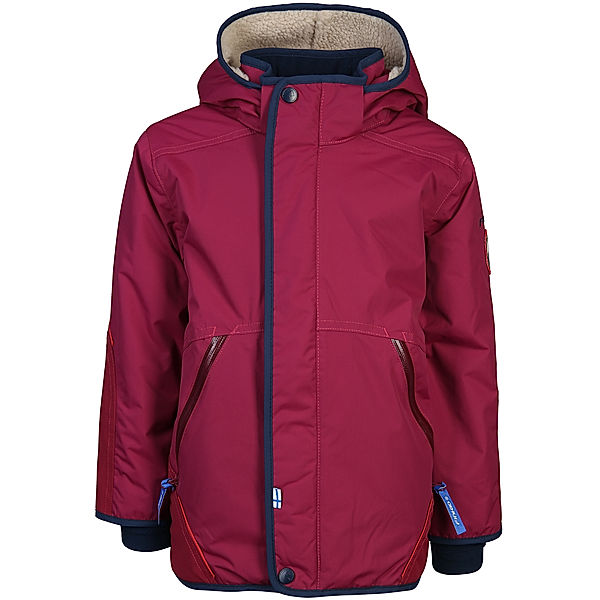 finkid Winterparka TALVINEN HUSKY in beet red/navy