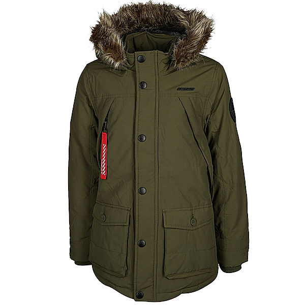 Vingino Winterparka THIBAUT mit Kunstfellbesatz in army green