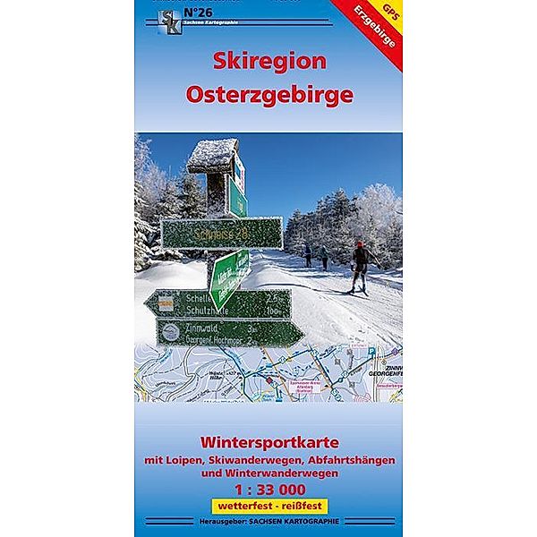 Wintersportkarte Skiregion Osterzgebirge