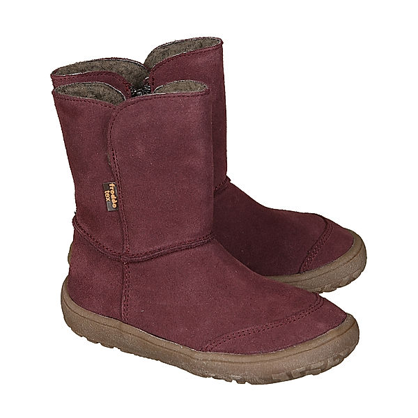 froddo® Winterstiefel BAREFOOT TEX SUEDE in bordeaux