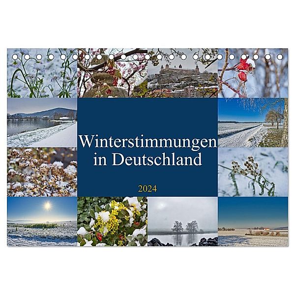 Winterstimmungen in Deutschland (Tischkalender 2024 DIN A5 quer), CALVENDO Monatskalender, Jessica Meisenzahl
