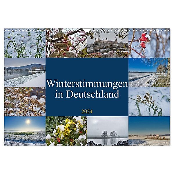 Winterstimmungen in Deutschland (Wandkalender 2024 DIN A3 quer), CALVENDO Monatskalender, Jessica Meisenzahl