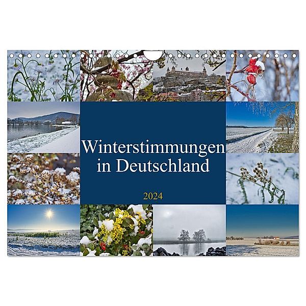 Winterstimmungen in Deutschland (Wandkalender 2024 DIN A4 quer), CALVENDO Monatskalender, Jessica Meisenzahl