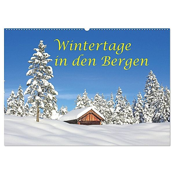 Wintertage in den Bergen (Wandkalender 2025 DIN A2 quer), CALVENDO Monatskalender, Calvendo, Klaus Scholz