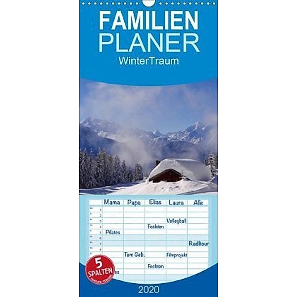 WinterTraum - Familienplaner hoch (Wandkalender 2020 , 21 cm x 45 cm, hoch), Susan Michel