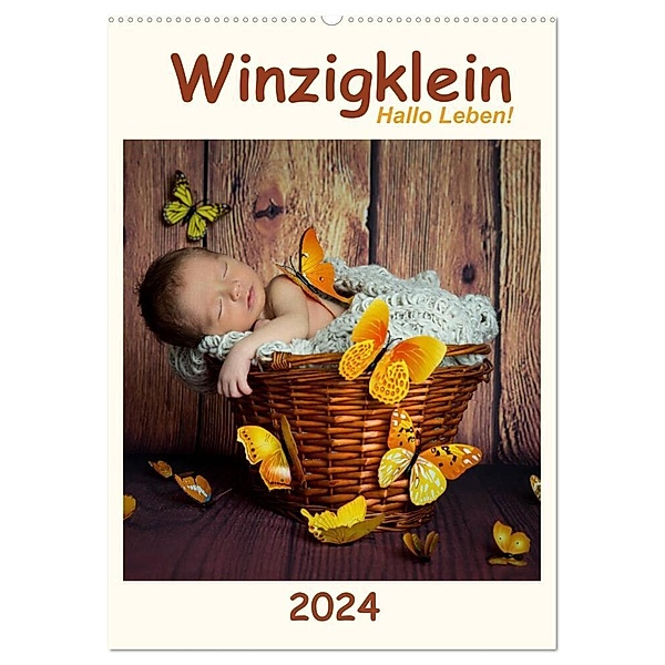 Winzigklein - Hallo Leben! (Wandkalender 2024 DIN A2 hoch), CALVENDO Monatskalender, Hetizia Fotodesign
