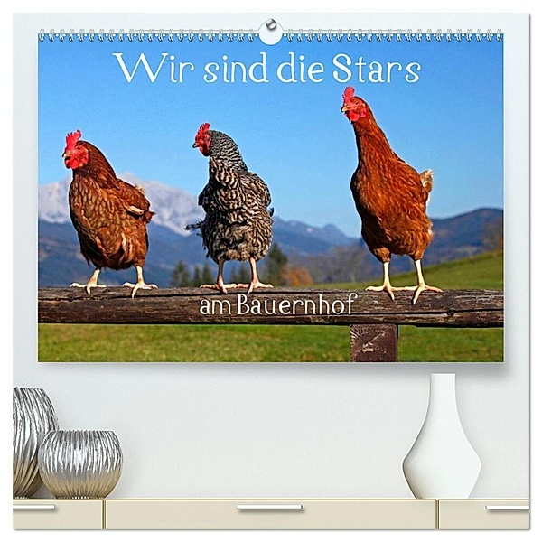 Wir sind die Stars am Bauernhof (hochwertiger Premium Wandkalender 2024 DIN A2 quer), Kunstdruck in Hochglanz, Christa Kramer