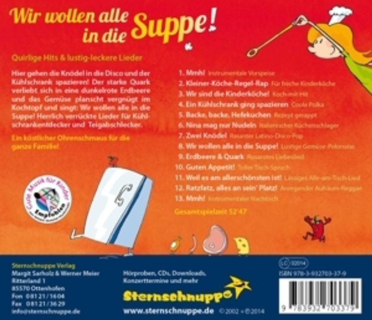 Wir Wollen Alle In Die Suppe! CD von Sternschnuppe | Weltbild.ch