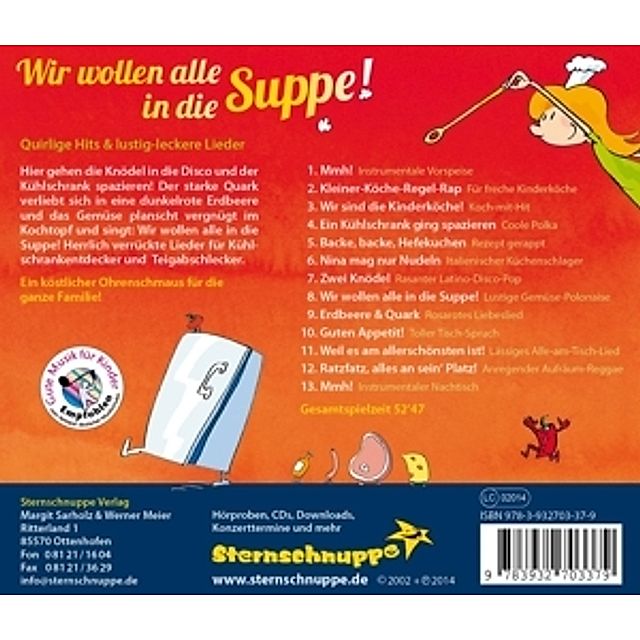 Wir Wollen Alle In Die Suppe! CD von Sternschnuppe | Weltbild.de