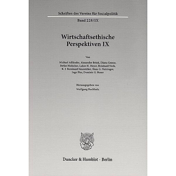 Wirtschaftsethische Perspektiven.Bd.9