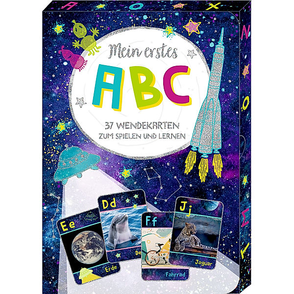 Wisch-und-weg-Wendekarten - Cosmic School - Mein erstes ABC