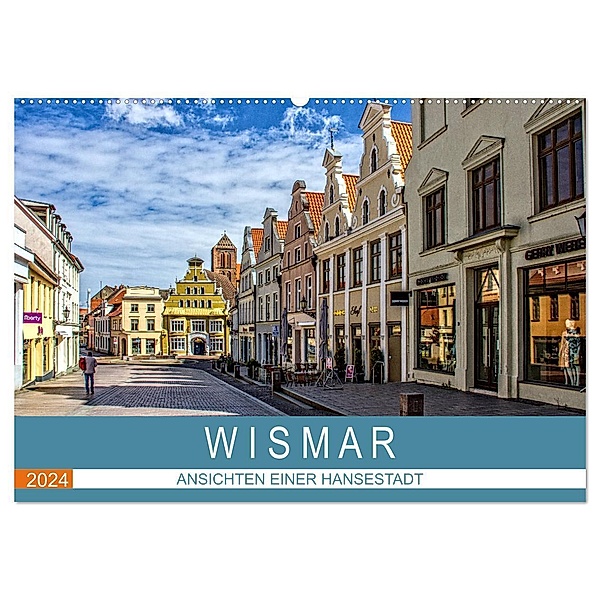 Wismar - Ansichten einer Hansestadt (Wandkalender 2024 DIN A2 quer), CALVENDO Monatskalender, Holger Felix