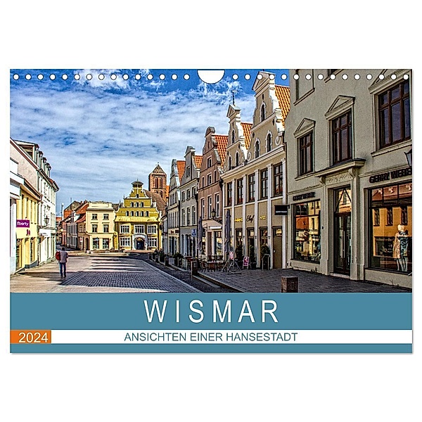 Wismar - Ansichten einer Hansestadt (Wandkalender 2024 DIN A4 quer), CALVENDO Monatskalender, Holger Felix