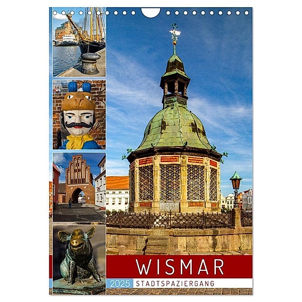 Wismar - Stadtspaziergang (Wandkalender 2025 DIN A4 hoch), CALVENDO Monatskalender, Calvendo, Holger Felix