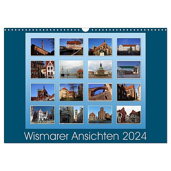 Wismarer Ansichten 2024 (Wandkalender 2024 DIN A3 quer), CALVENDO Monatskalender, Holger Felix