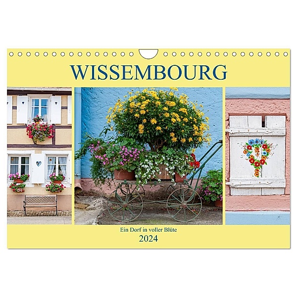 Wissembourg - Blumen und Kanäle (Wandkalender 2024 DIN A4 quer), CALVENDO Monatskalender, Alessandro Tortora