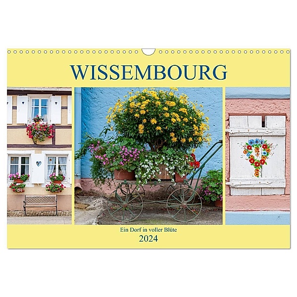 Wissembourg - Blumen und Kanäle (Wandkalender 2024 DIN A3 quer), CALVENDO Monatskalender, Alessandro Tortora