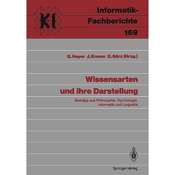 Wissensarten und ihre Darstellung / Informatik-Fachberichte Bd.169