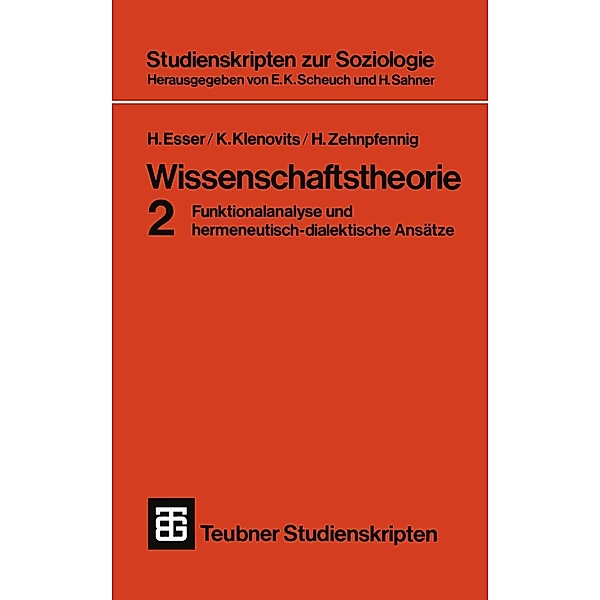 Wissenschaftstheorie 2 / Teubner Studienskripten zur Soziologie Bd.29, K. Klenovits, H. Zehnpfennig