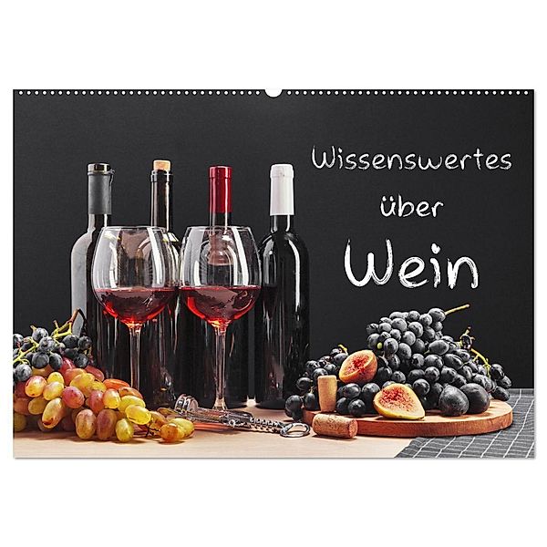 Wissenswertes über Wein (Wandkalender 2025 DIN A2 quer), CALVENDO Monatskalender, Calvendo, Gunter Kirsch