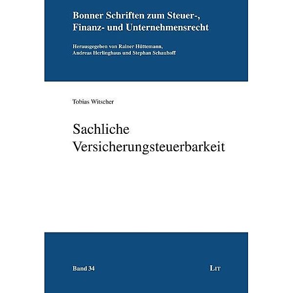 Witscher, T: Sachliche Versicherungsteuerbarkeit, Tobias Witscher