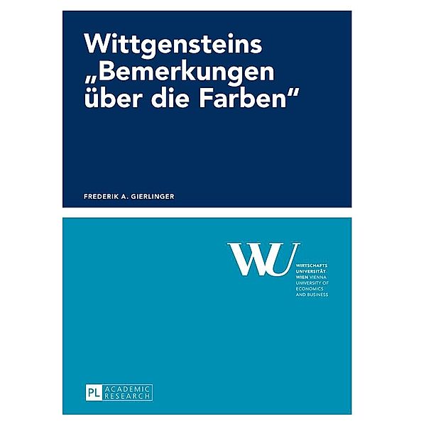 Wittgensteins Bemerkungen ueber die Farben, Gierlinger Frederik Gierlinger