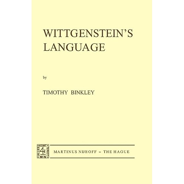 Wittgenstein's Language, T. Binkley