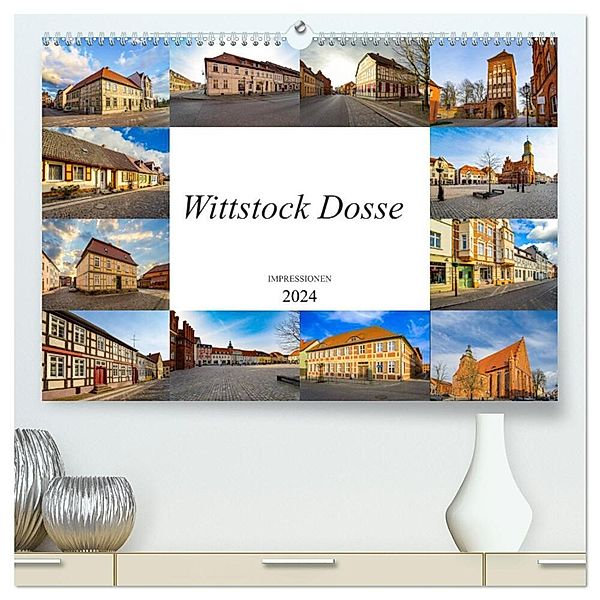 Wittstock Dosse Impressionen (hochwertiger Premium Wandkalender 2024 DIN A2 quer), Kunstdruck in Hochglanz, Dirk Meutzner