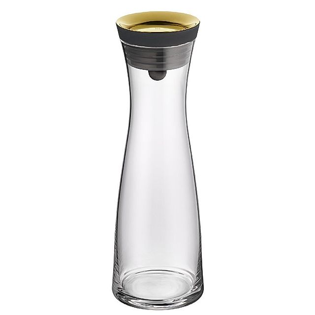 WMF Basic Wasserkaraffe aus Glas 1 Liter, Glaskaraffe mit Deckel,  Silikondeckel, Wasserkaraffe mit Deckel, CloseUp-Verschluss, Karaffe  goldener Deckel | Weltbild.de