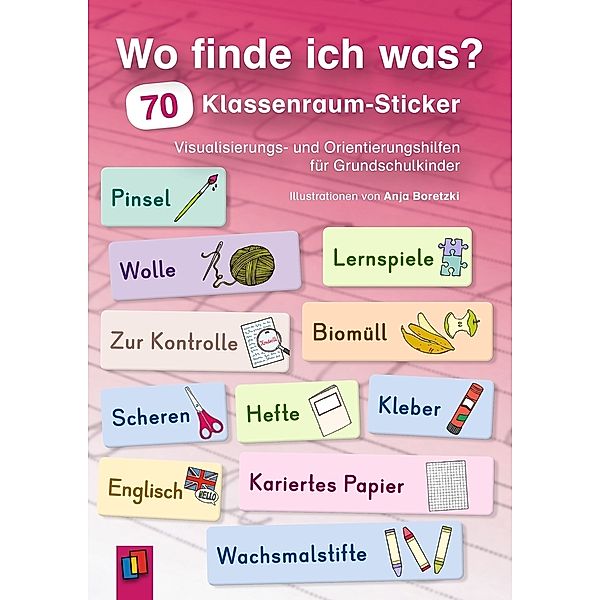 Wo finde ich was? 70 Klassenraum-Sticker, Redaktionsteam Verlag an der Ruhr