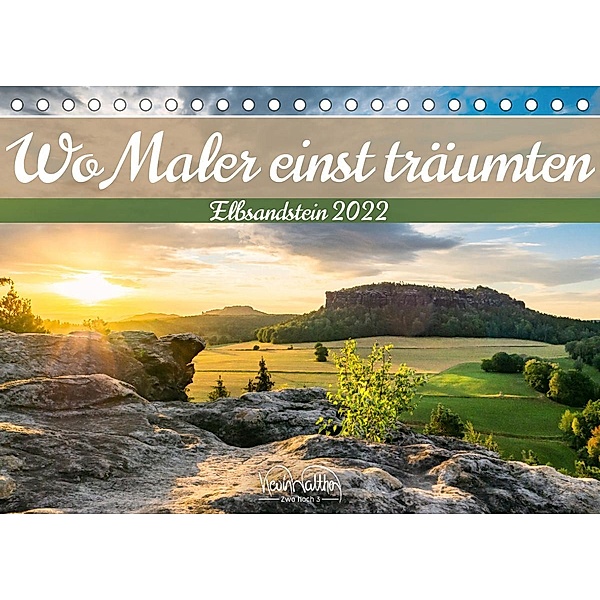 Wo Maler einst träumten - Elbsandstein (Tischkalender 2022 DIN A5 quer), Kevin Walther