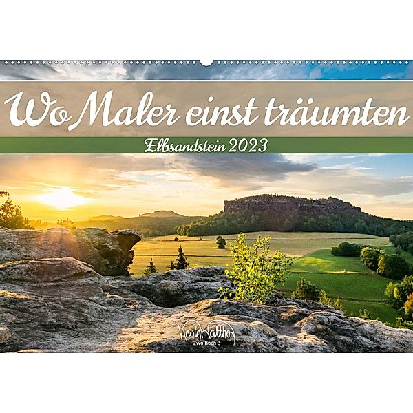 Wo Maler einst träumten - Elbsandstein (Wandkalender 2023 DIN A2 quer), Kevin Walther