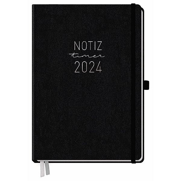 Wochen-Notiz-Timer Maxi 2024 A4 [Schwarz]