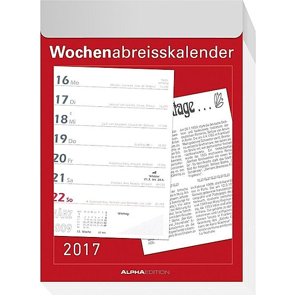 Wochenabreißkalender 2017