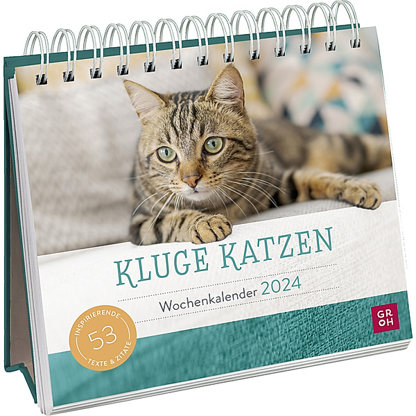 Wochenkalender 2024: Kluge Katzen, Wochenkalender 2024: Kluge Katzen