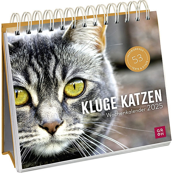 Wochenkalender 2025: Kluge Katzen, Kathrin Schmoll