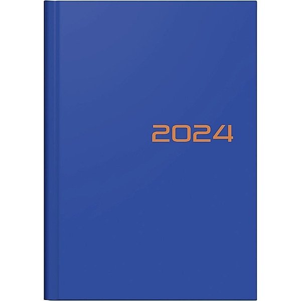 Wochenkalender, Buchkalender, 2024, Modell 796, Balacron-Einband, blau