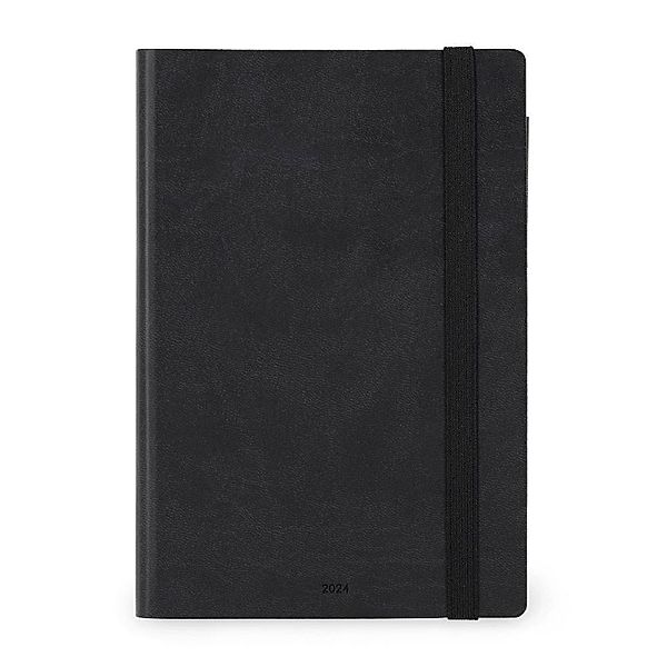 Wochenkalender Medium Notiz. - 2024 - Medium Weekly Diary With Notebook - Black