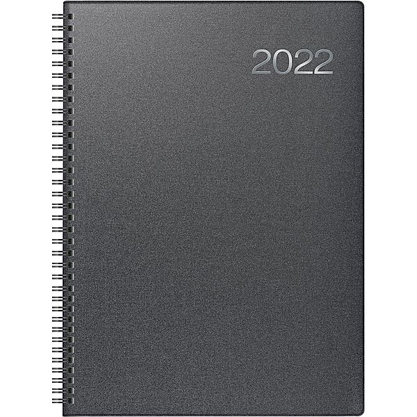Wochenkalender Modell 763 2022, Bucheinbandstoff Metallico vulkanschwarz