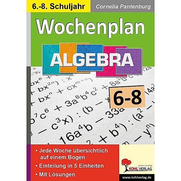 Wochenplan Algebra / Klasse 6-8, Cornelia Pantenburg