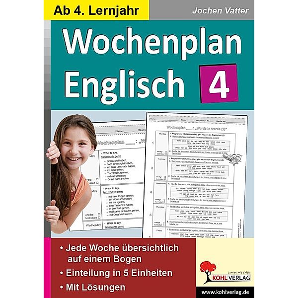 Wochenplan Englisch 4 / Wochenplan, Jochen Vatter