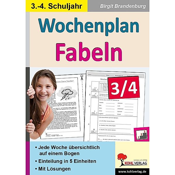 Wochenplan Fabeln / Klasse 3-4, Birgit Brandenburg
