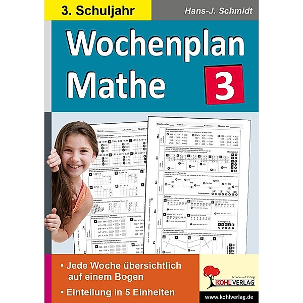 Wochenplan Mathe / Klasse 3, Hans-J. Schmidt