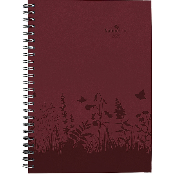 Wochenplaner Nature Line Flower 2025 - Taschen-Kalender A5 - 1 Woche 2 Seiten - Ringbindung - 128 Seiten - Umwelt-Kalender - mit Hardcover - Alpha Edition