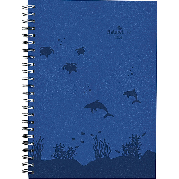 Wochenplaner Nature Line Ocean 2025 - Taschen-Kalender A5 - 1 Woche 2 Seiten - Ringbindung - 128 Seiten - Umwelt-Kalender - mit Hardcover - Alpha Edition