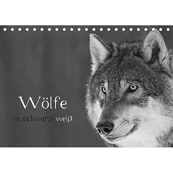 Wölfe in schwarz-weiß (Tischkalender 2018 DIN A5 quer), Steffi Heufelder