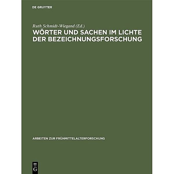 Wörter und Sachen im Lichte der Bezeichnungsforschung