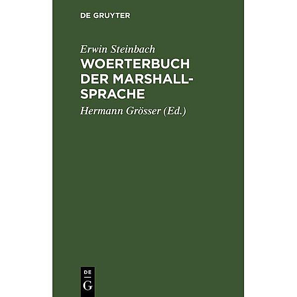 Woerterbuch der Marshall-Sprache, Erwin Steinbach