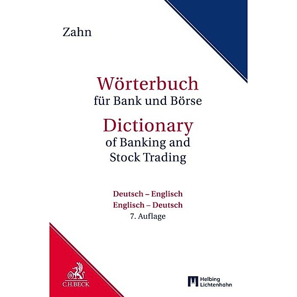 Wörterbuch für Bank und Börse, Hans E. Zahn