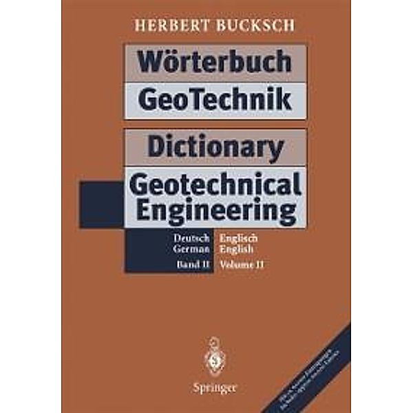 Wörterbuch GeoTechnik Dictionary Geotechnical Engineering, Herbert Bucksch